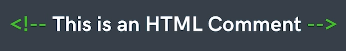 html comment