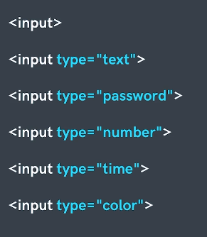 Different types of input