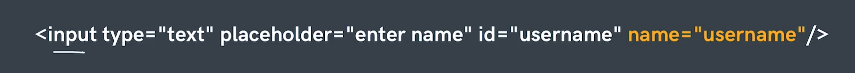 Name Attribute in text input tag