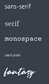 font family